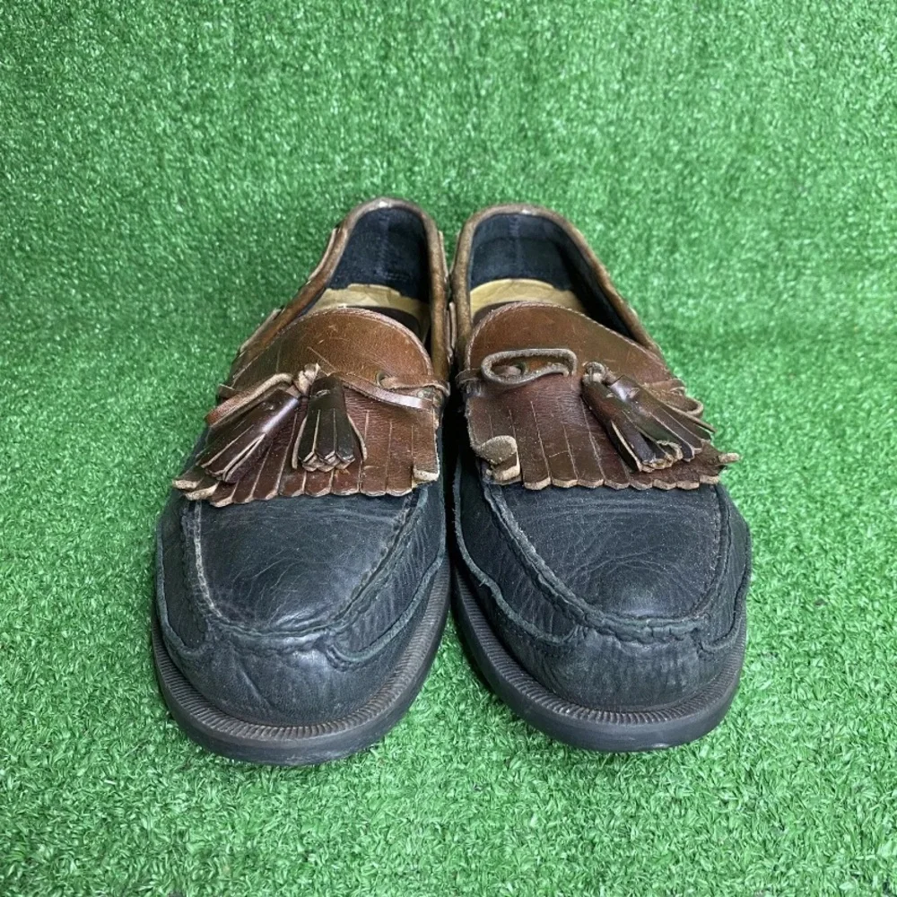 Sperry Black Two Tone Leather Boat Shoes Casual‎ Mens USA Size 10 M